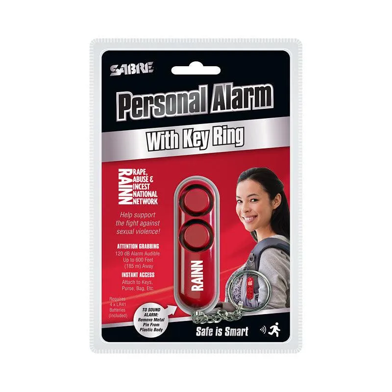 18 Units RAINN Sabre Personal Alarm with Key Ring