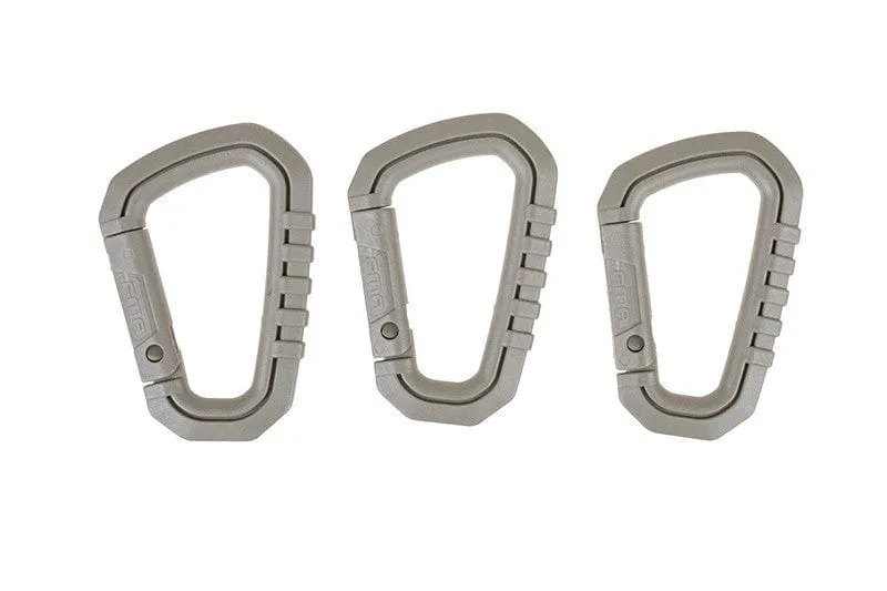 A Set of 3 Polymer Snap Hooks – Foliage Green