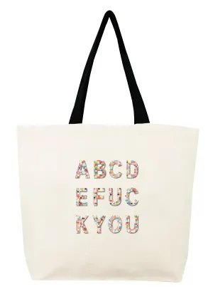 ABCDEFUCKYOU Confetti Bead Tote