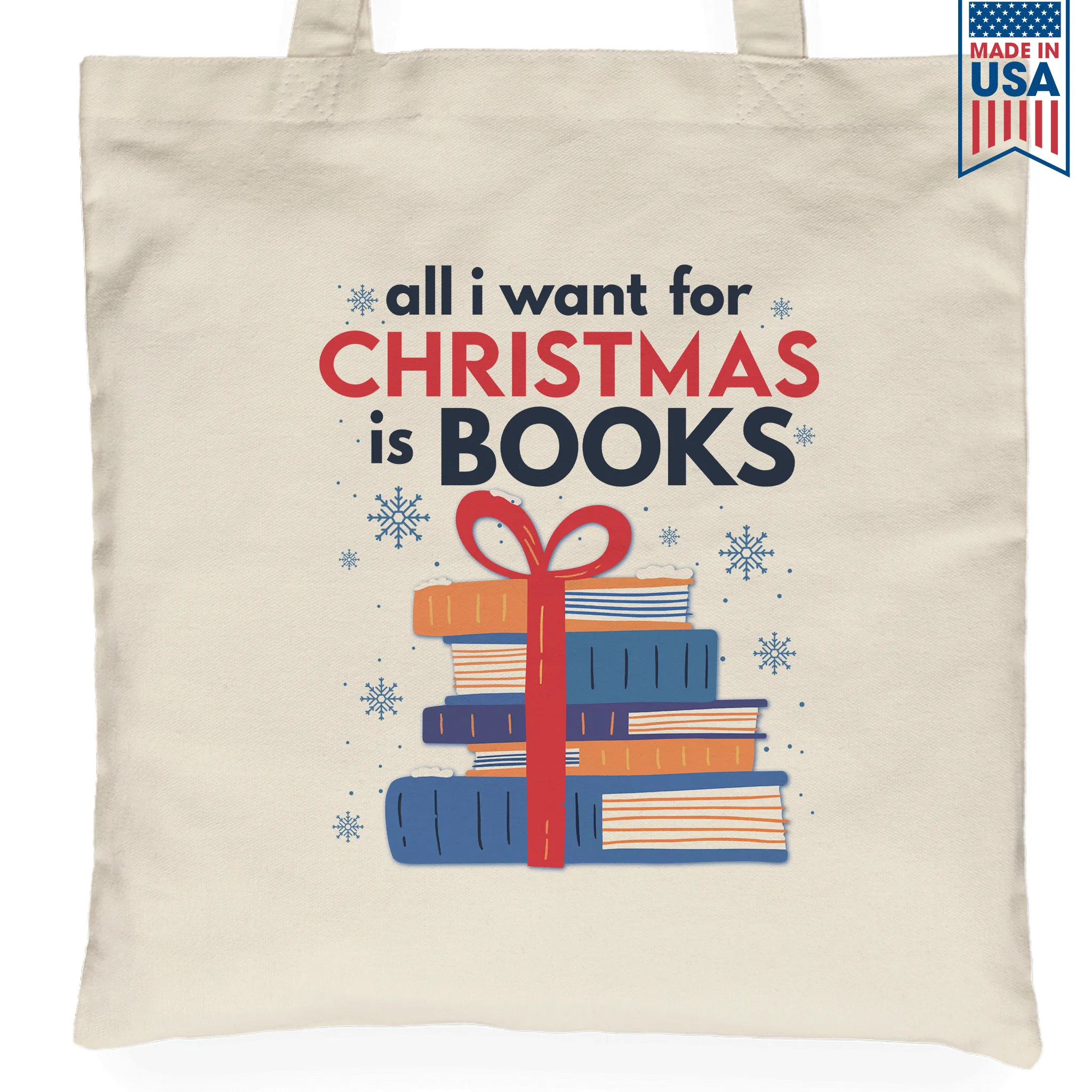 All I Wants For Christmas Is Books Book Lovers Gift TBW239