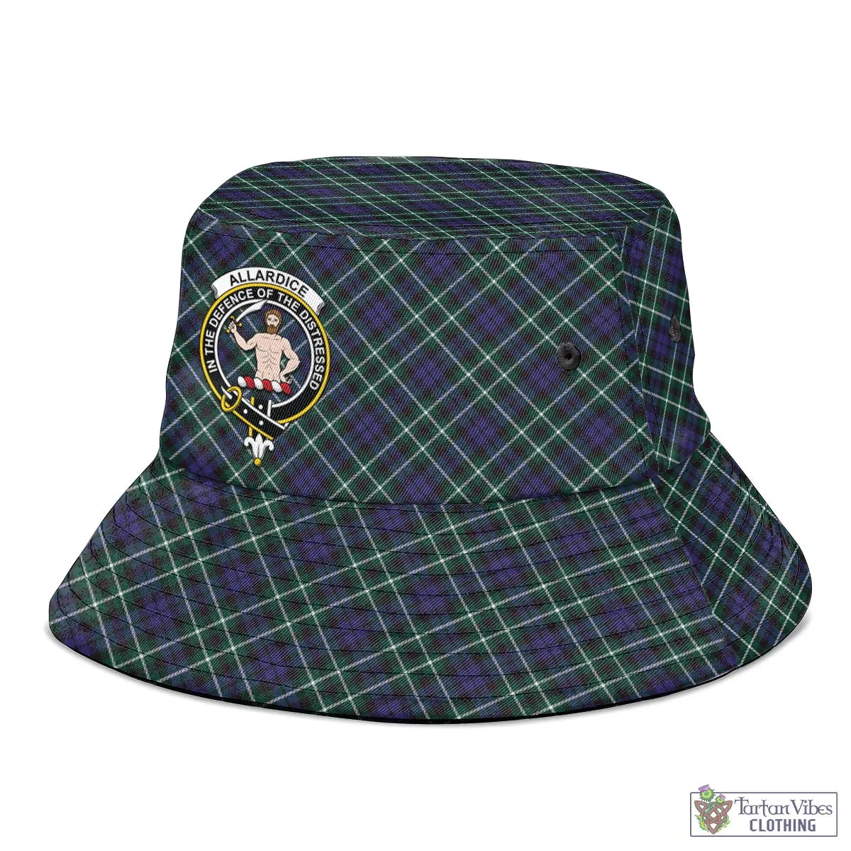 Allardice Tartan Bucket Hat with Family Crest