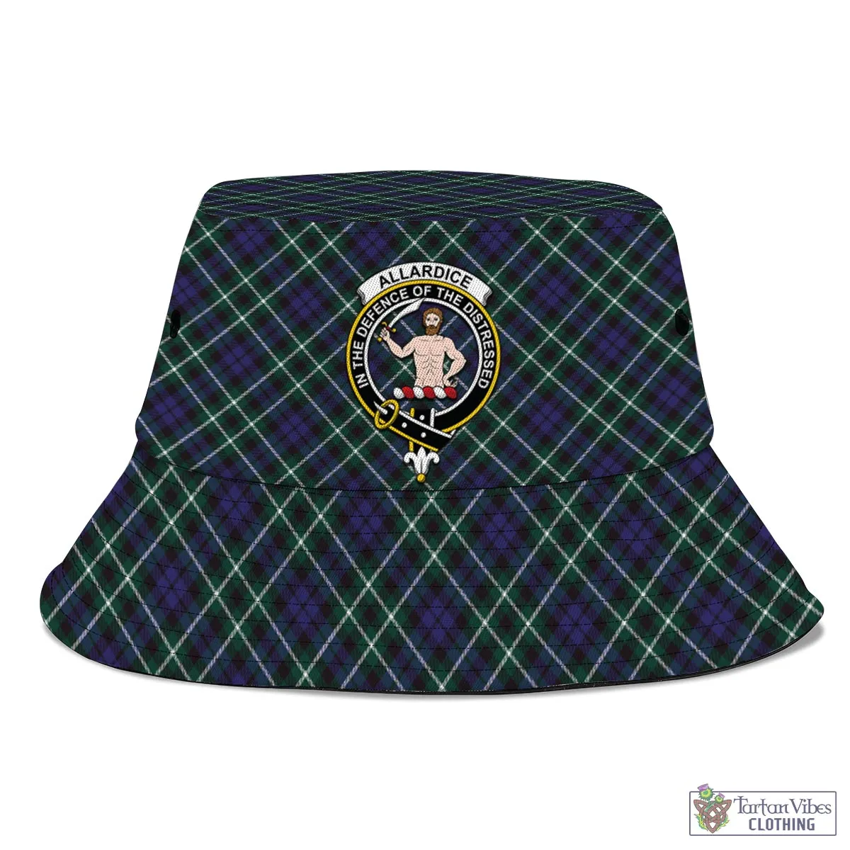 Allardice Tartan Bucket Hat with Family Crest