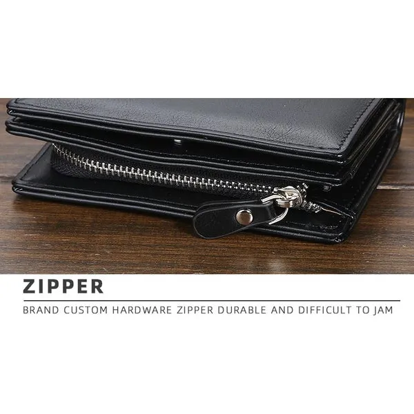 Baellerry Men's Zipper Short Fashion Wallet