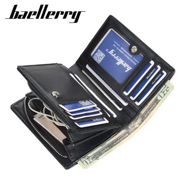 Baellerry Men's Zipper Short Fashion Wallet