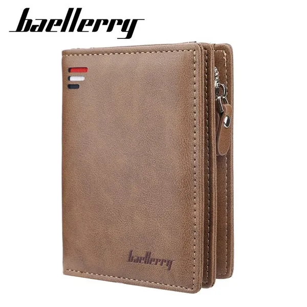 Baellerry Men's Zipper Short Fashion Wallet