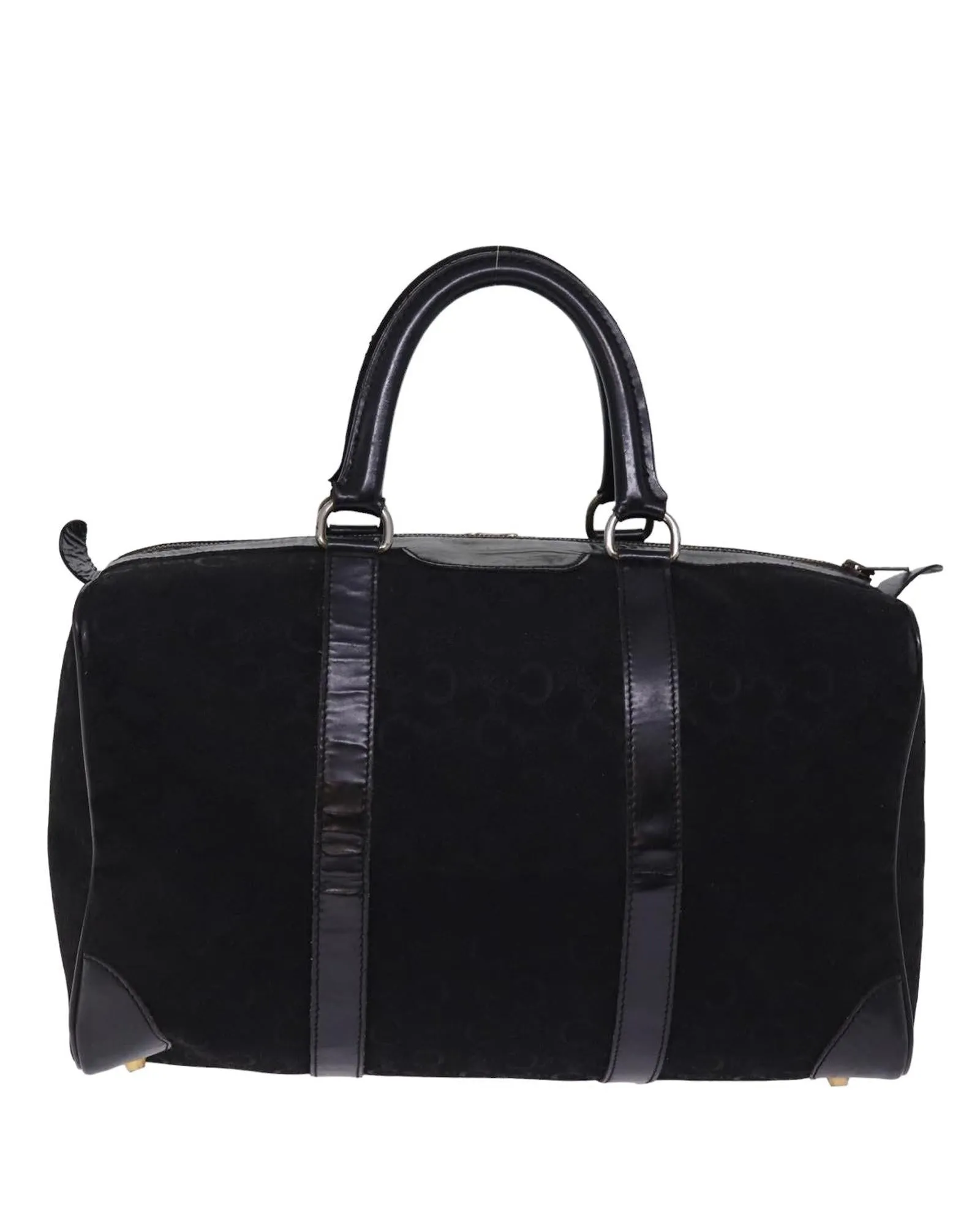 Black Macadam Canvas Boston Bag - Authentic Celine