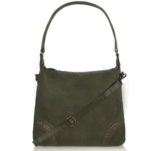 Bordeaux Distressed Rivet Hobo