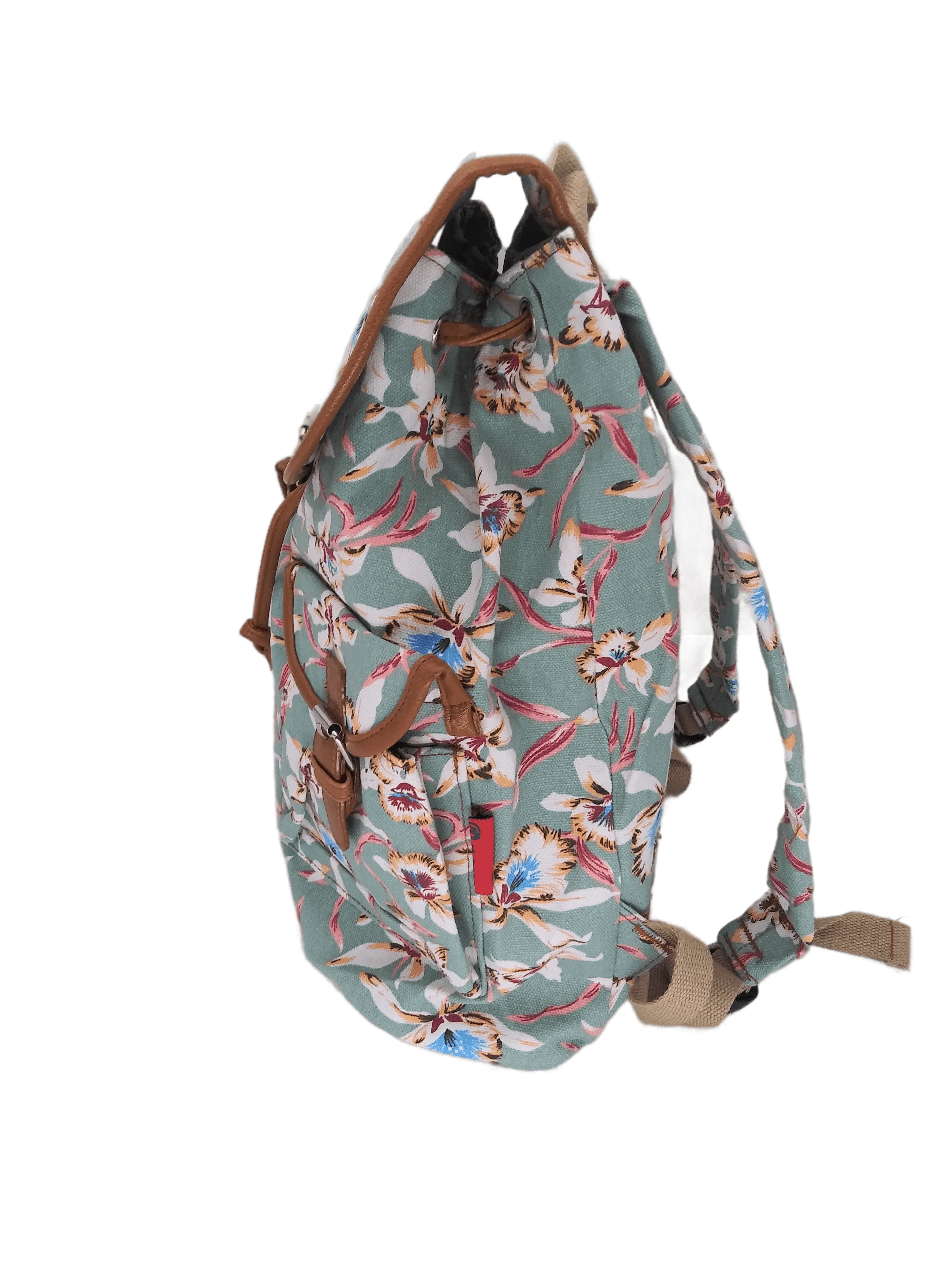 Bravo! Backpack Rucksack Drawstring (Waterlily, Aqua)