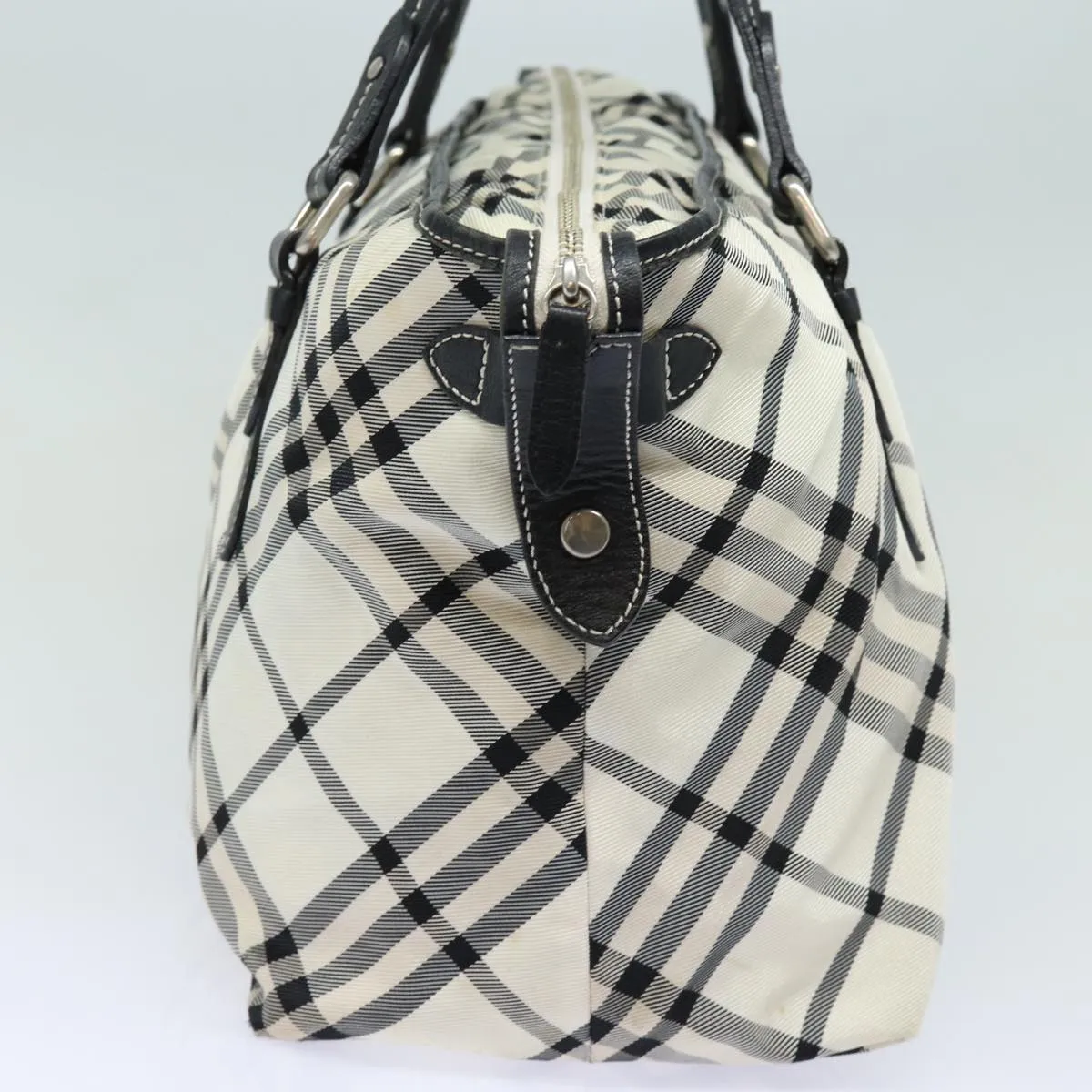 BURBERRY Nova Check Blue Label Tote Bag Canvas Beige  ac3068