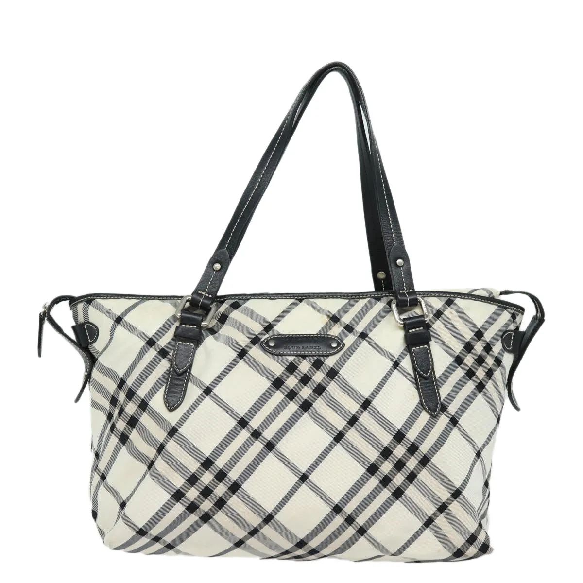 BURBERRY Nova Check Blue Label Tote Bag Canvas Beige  ac3068