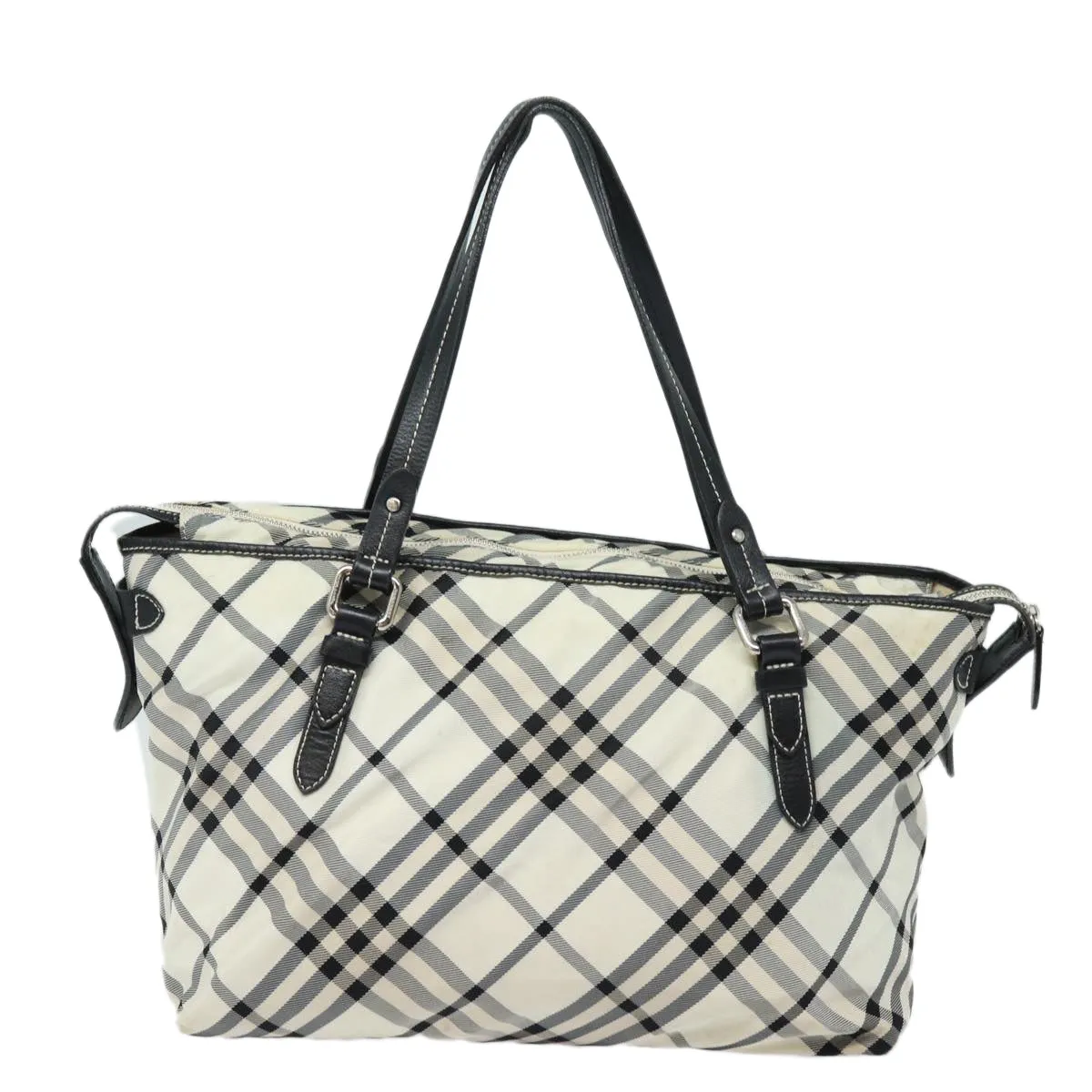 BURBERRY Nova Check Blue Label Tote Bag Canvas Beige  ac3068