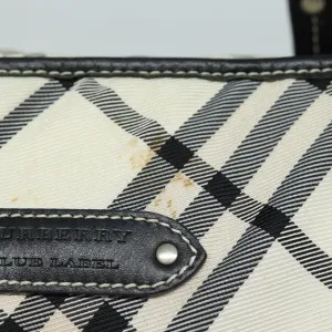 BURBERRY Nova Check Blue Label Tote Bag Canvas Beige  ac3068