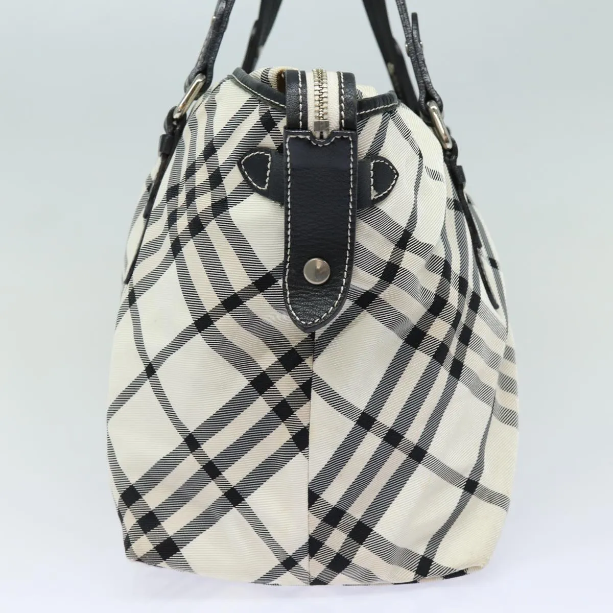 BURBERRY Nova Check Blue Label Tote Bag Canvas Beige  ac3068