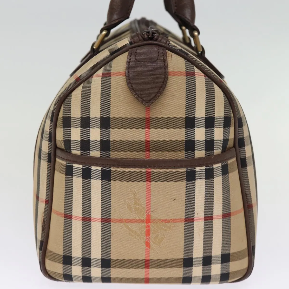 BURBERRYSs Nova Check Boston Bag Canvas Beige  bs14694