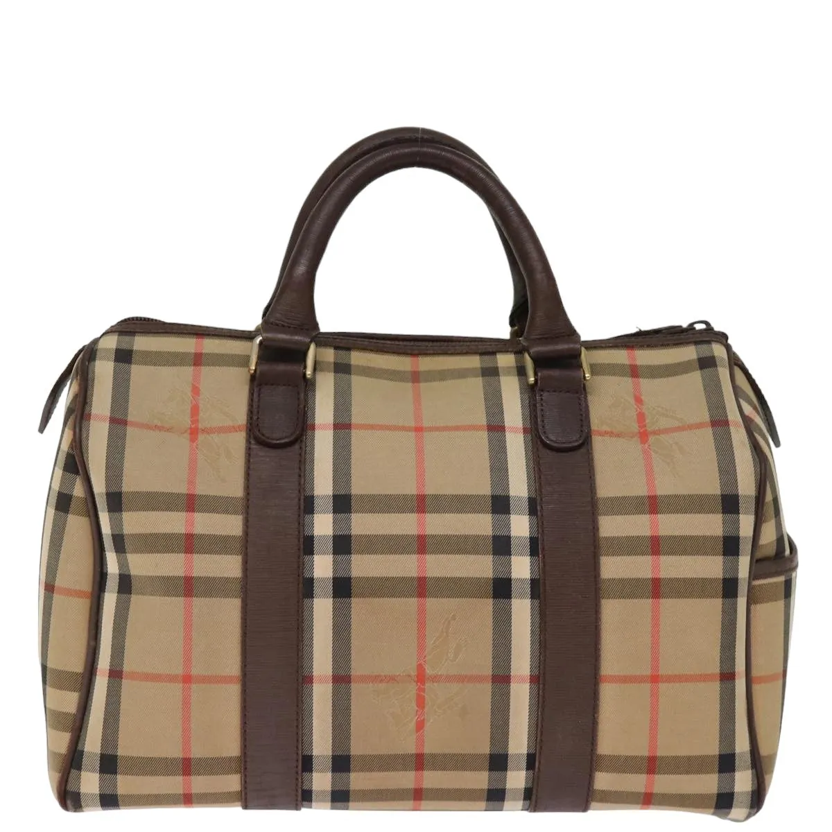 BURBERRYSs Nova Check Boston Bag Canvas Beige  bs14694