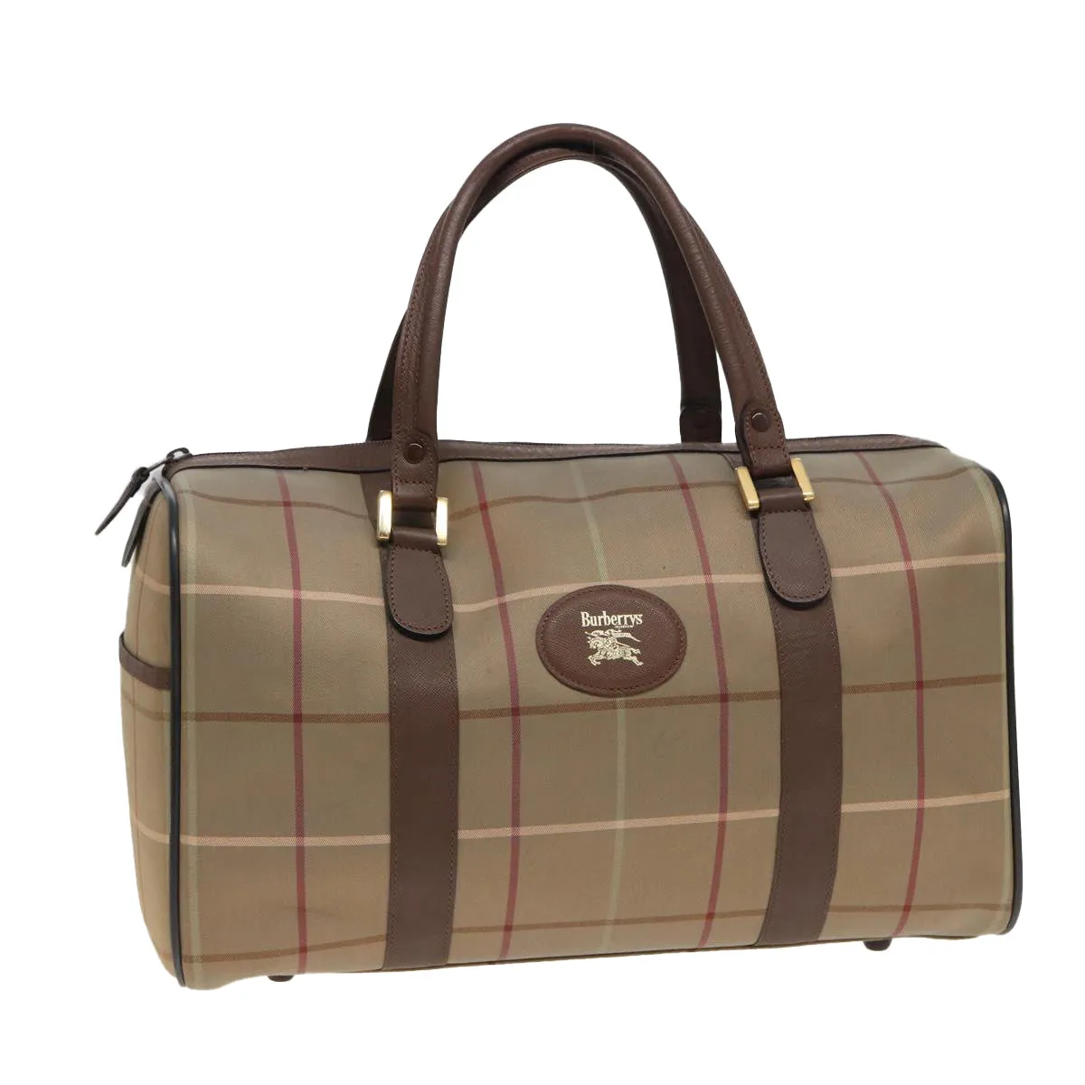 BURBERRYSs Nova Check Boston Bag Canvas Beige  bs15740