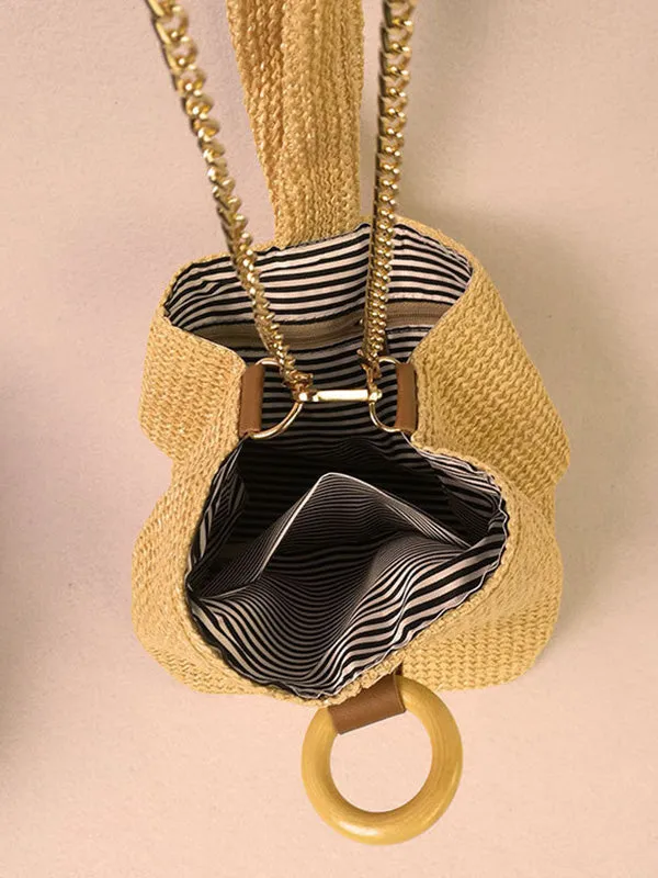 Casual Simple Weave Handbag