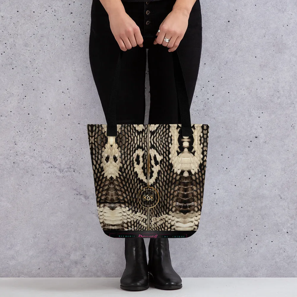 Cobra Print Tote Bag Canvas Handbag Snake Print Bag Cobra Skin Tote Bag in 3 Sizes | 11223