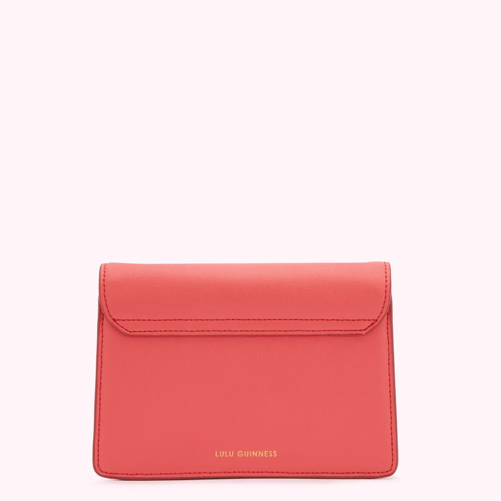 CORAL LIP PIN POLLY MINI CROSSBODY BAG