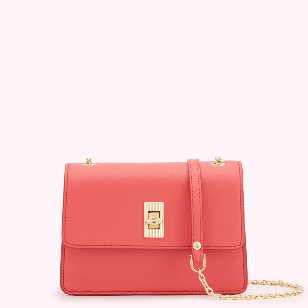 CORAL LIP PIN POLLY MINI CROSSBODY BAG