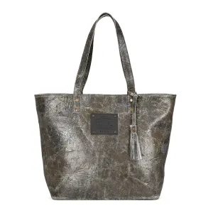 Corral Womens D1288 Dark Olive Leather 5 Liter Distressed Tote Bag