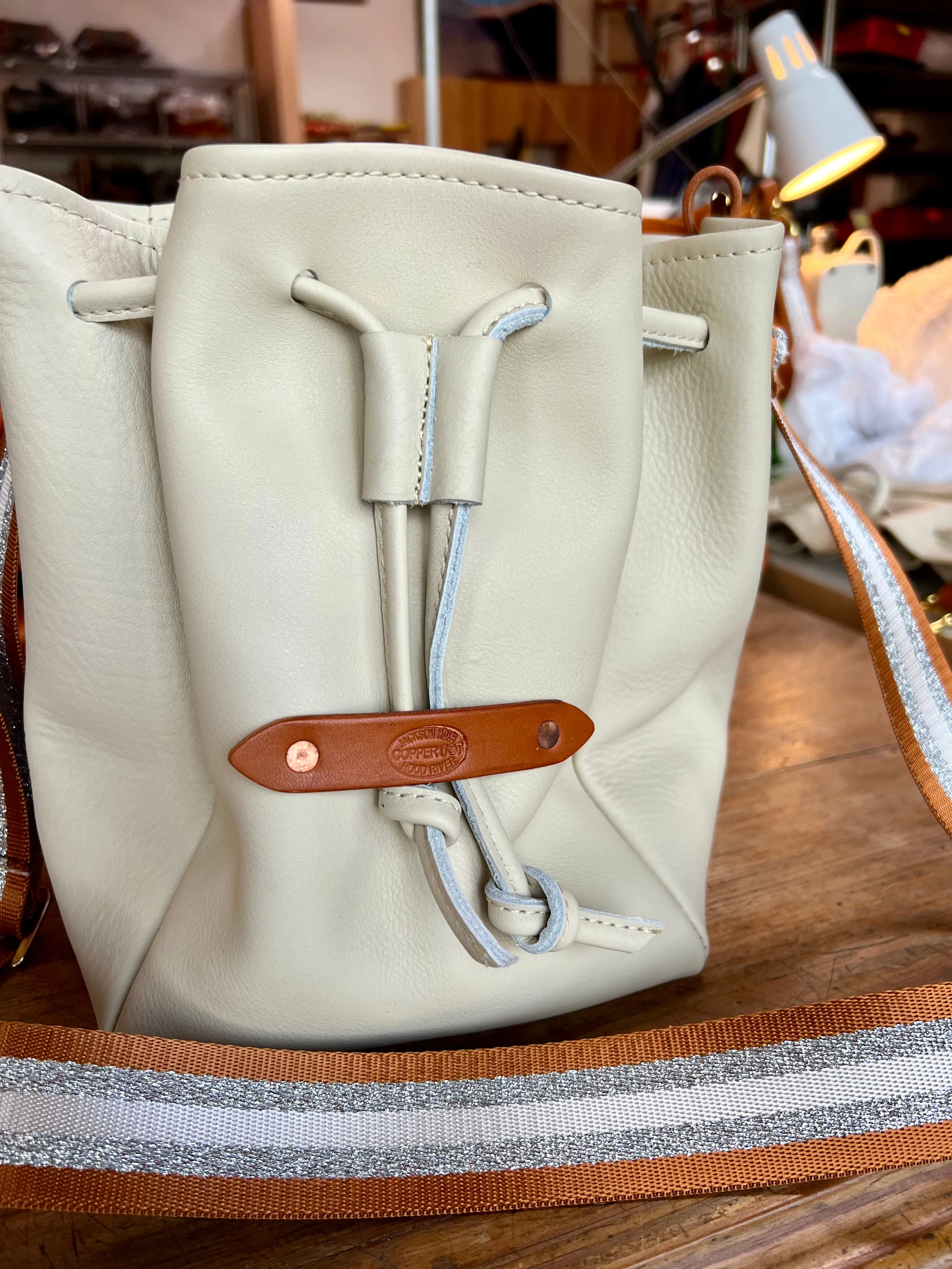 Cream Bucket Bag