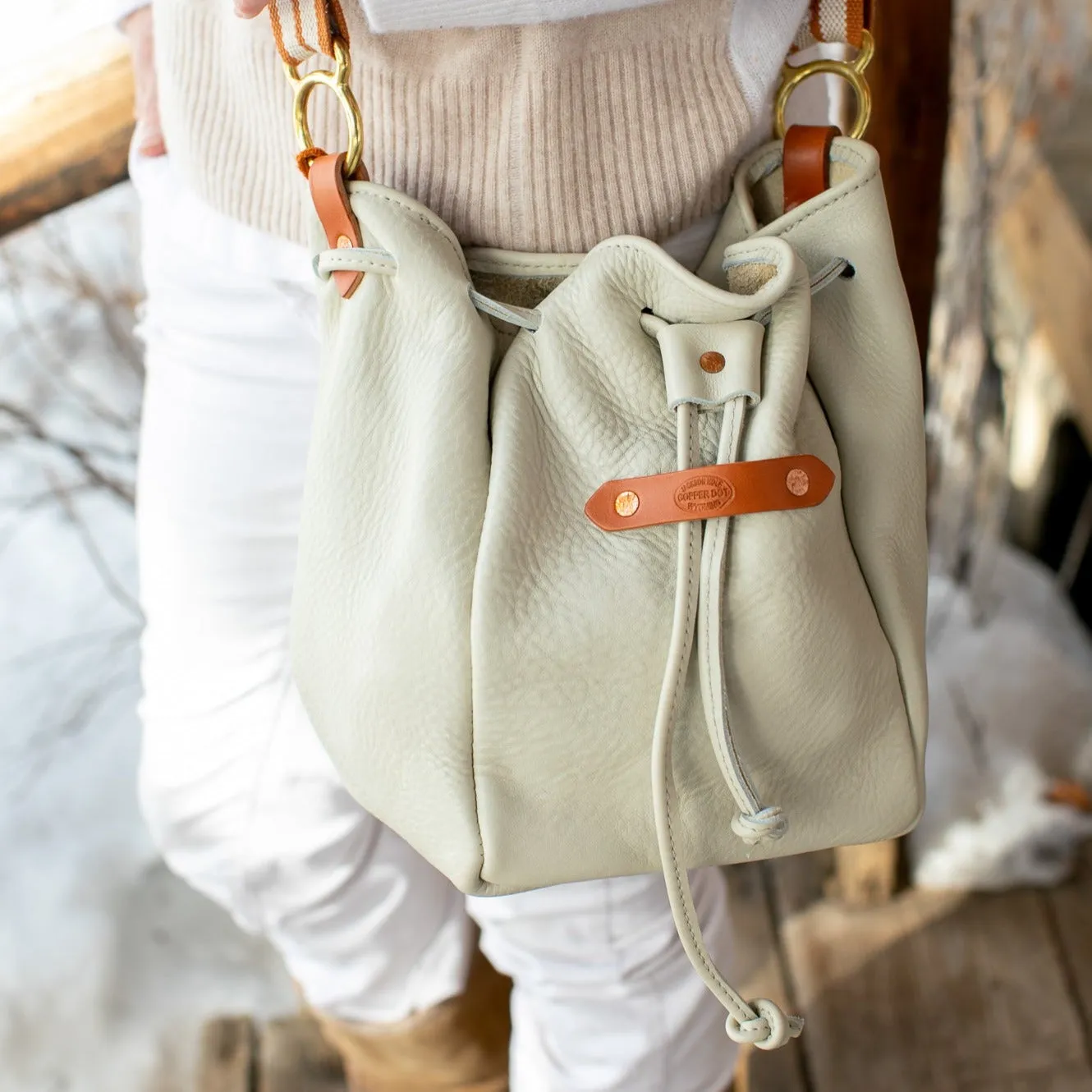 Cream Bucket Bag