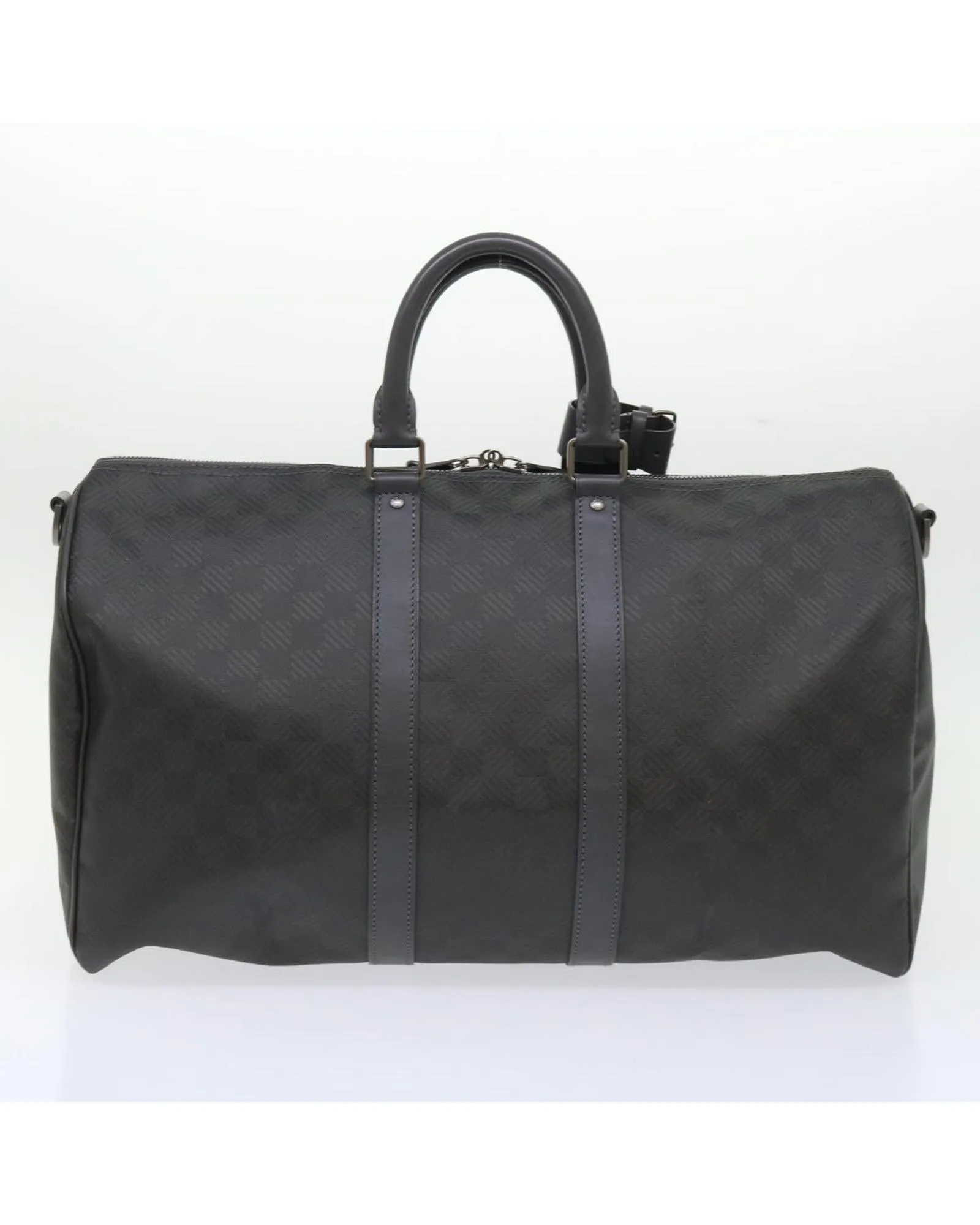 Damier Carbon Keepall Bandouliere Boston Bag