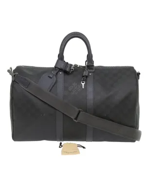 Damier Carbon Keepall Bandouliere Boston Bag