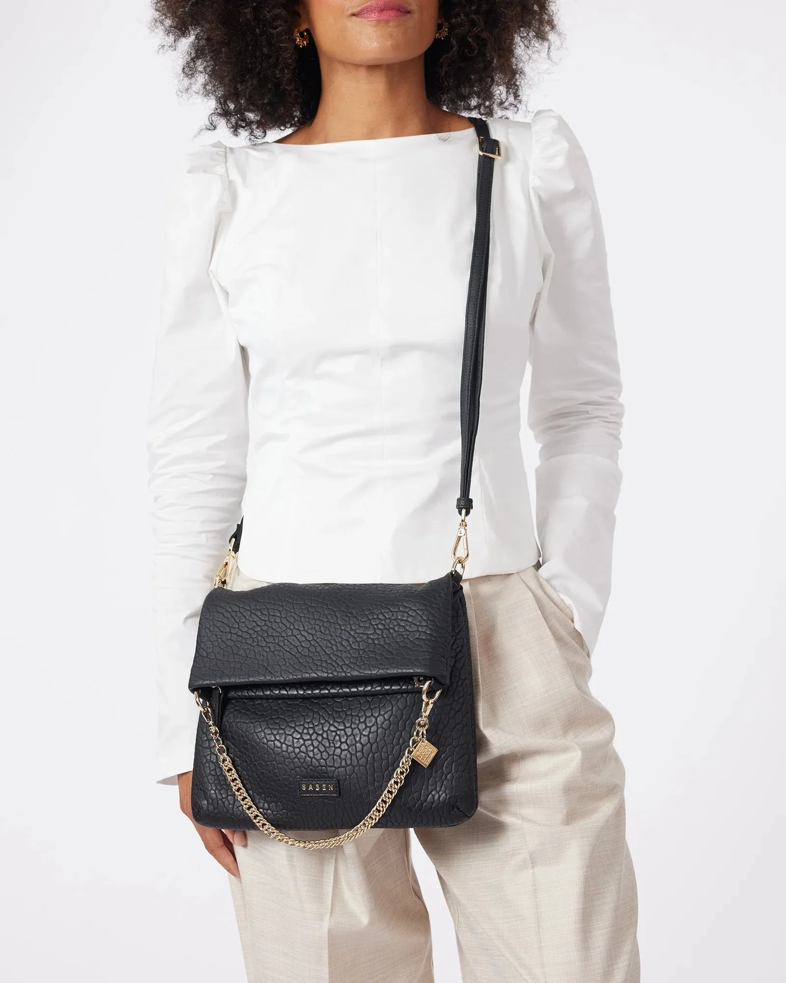 Daria Shoulder Bag | Black Bubble