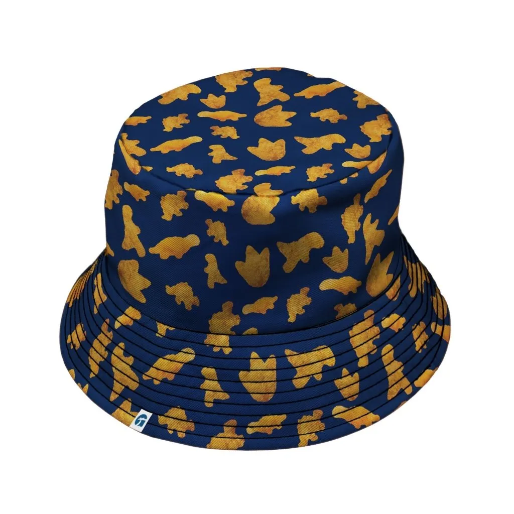 Dinosaur Chicken Nuggets Blue Bucket Hat