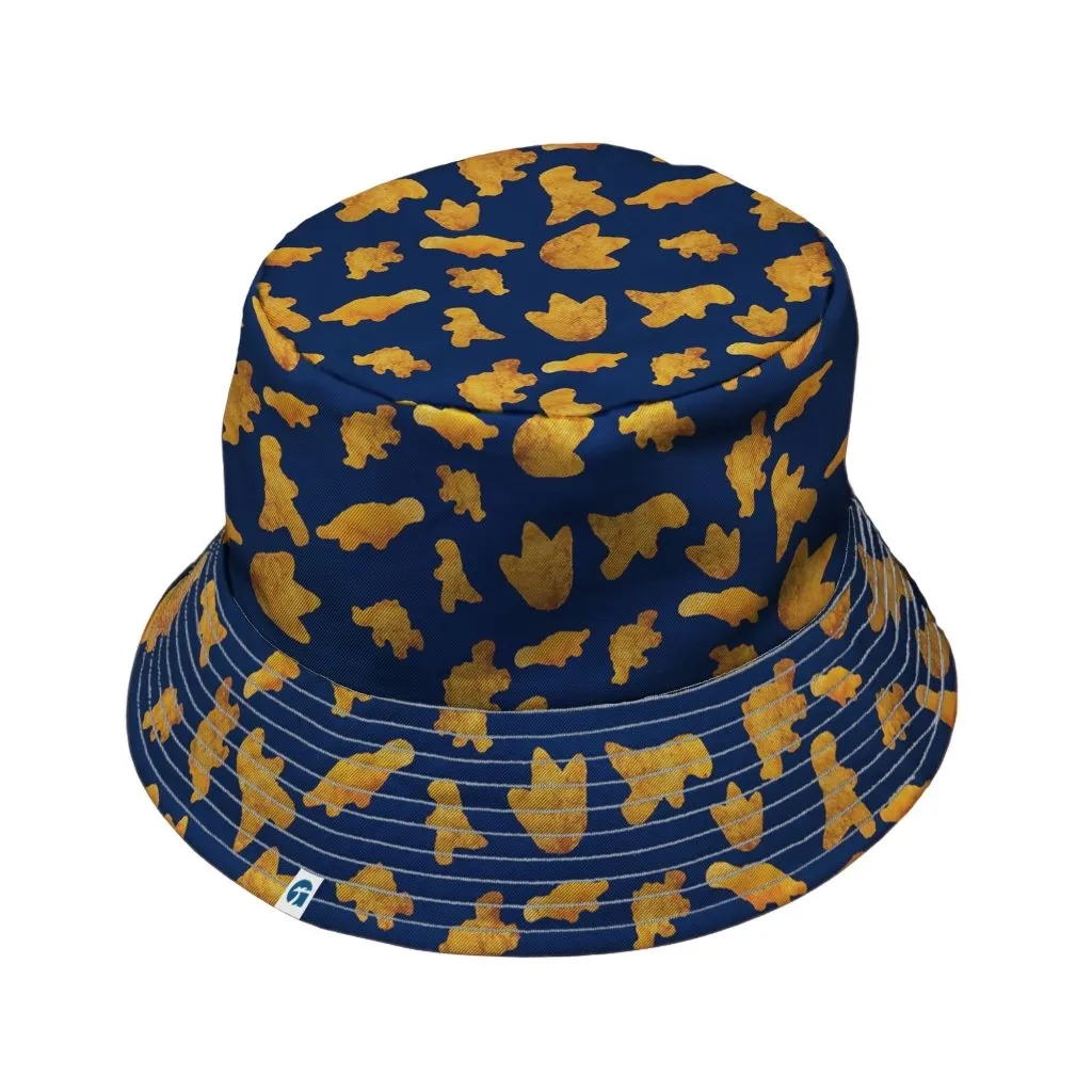 Dinosaur Chicken Nuggets Blue Bucket Hat