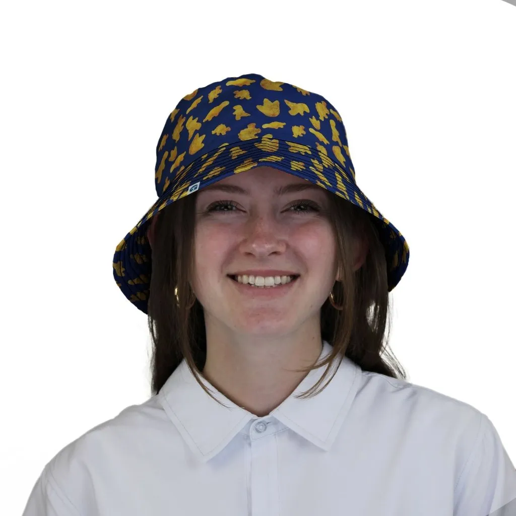 Dinosaur Chicken Nuggets Blue Bucket Hat