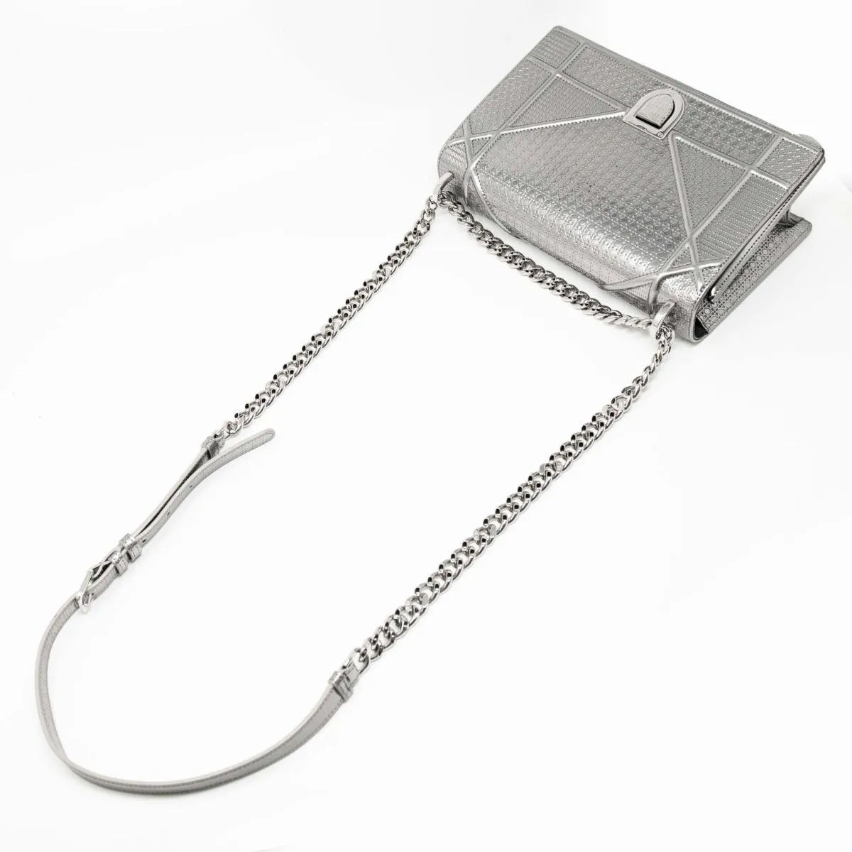 Dior Silver Medium Diorama Bag