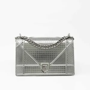 Dior Silver Medium Diorama Bag