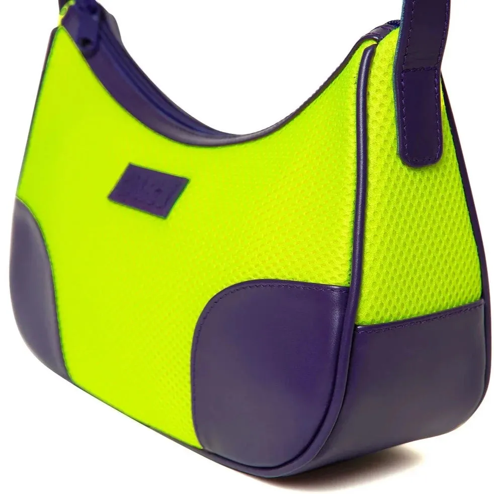 Dirt Neon Purple Mesh Handbag