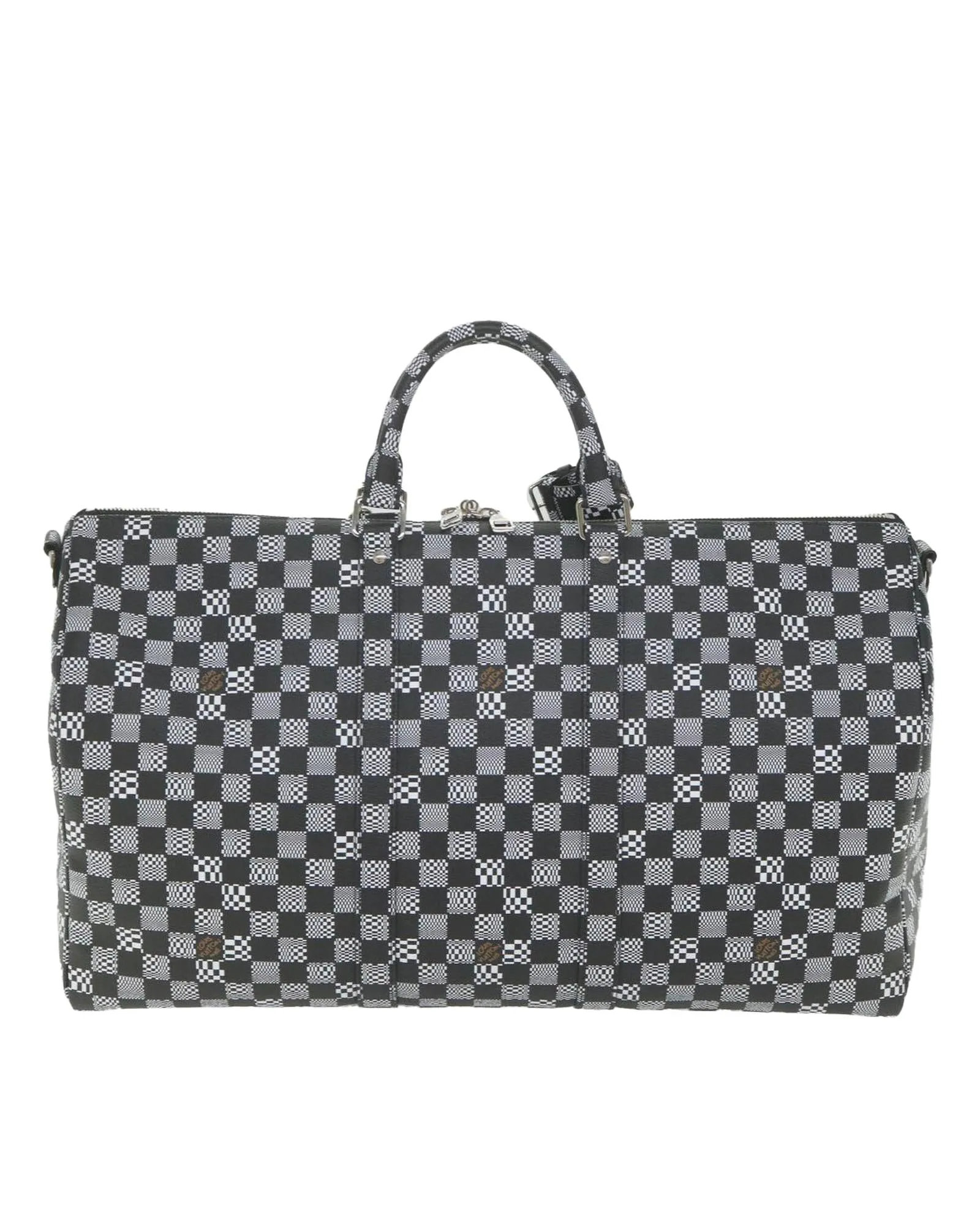 Distorted Damier Canvas Boston Bag with Shoulder Strap - Rank A (yk9432A)