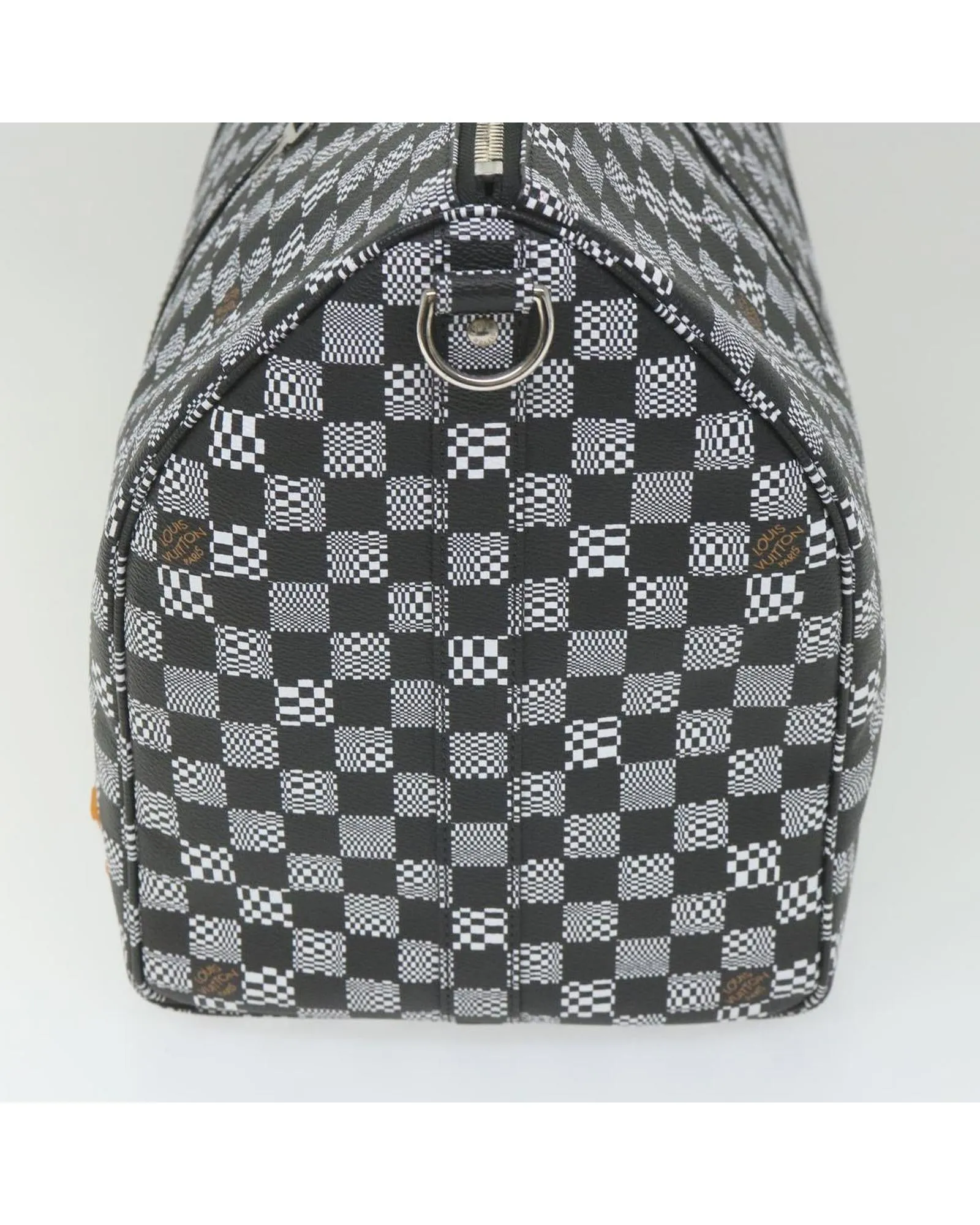 Distorted Damier Canvas Boston Bag with Shoulder Strap - Rank A (yk9432A)