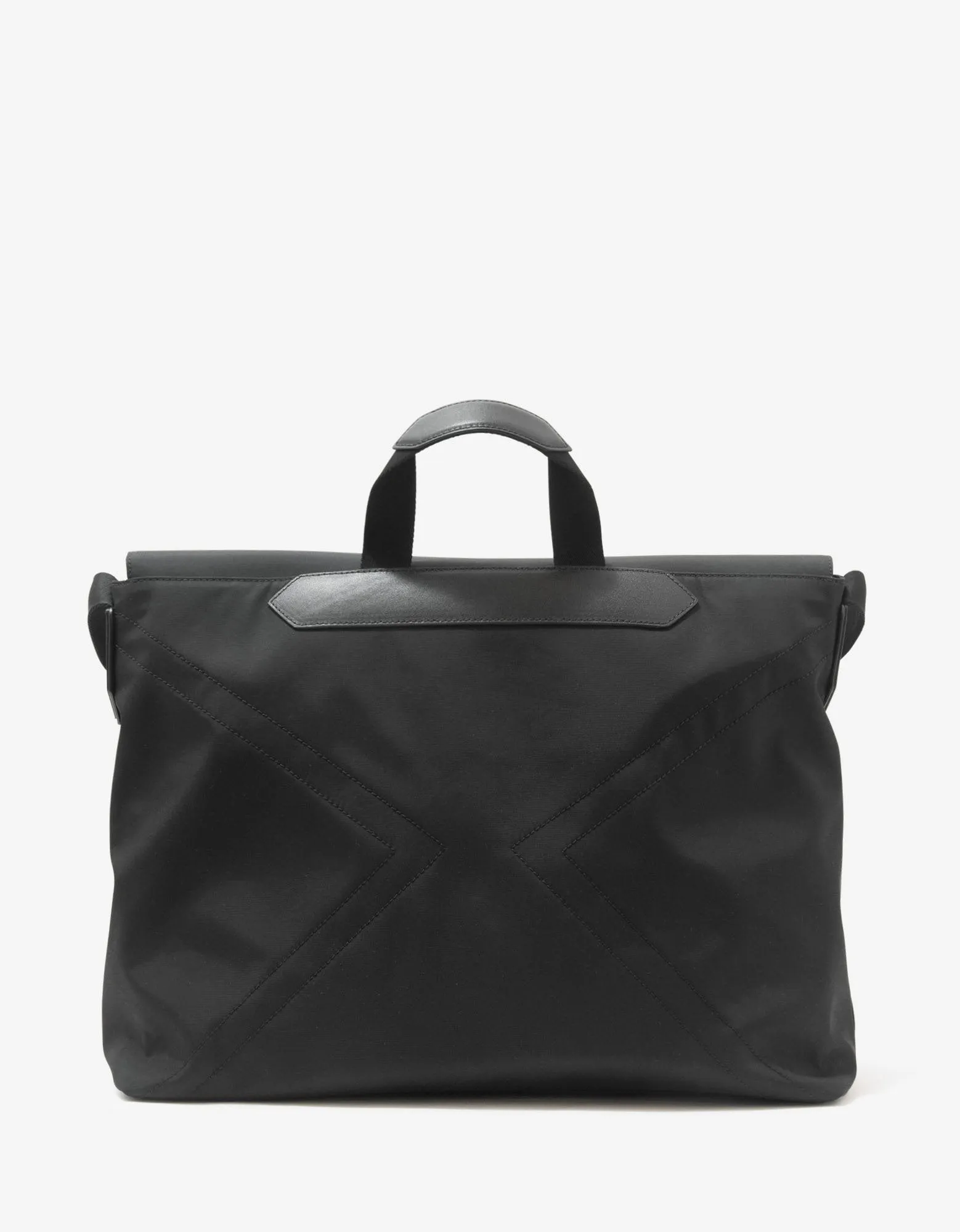 Downtown Black Nylon Messenger Bag