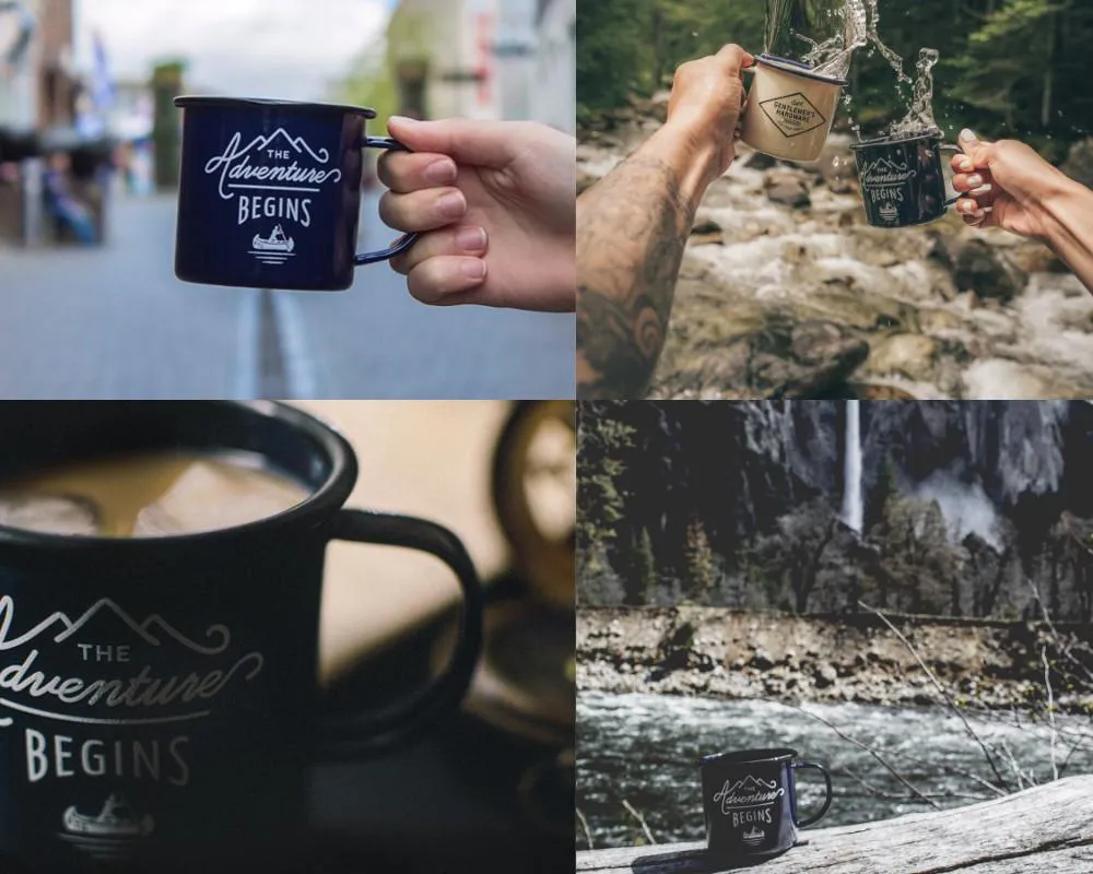 Enamel Mug, The Adventure Begins - Gentlemen's Hardware