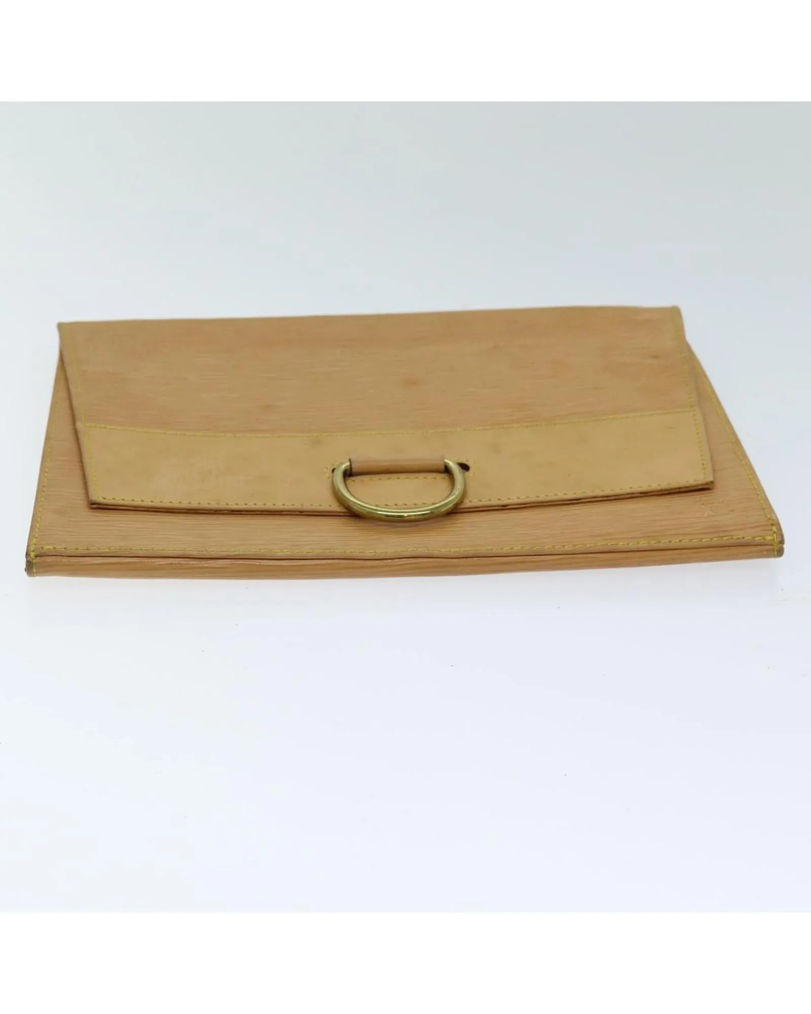 Epi Leather Jena Clutch Bag - Beige