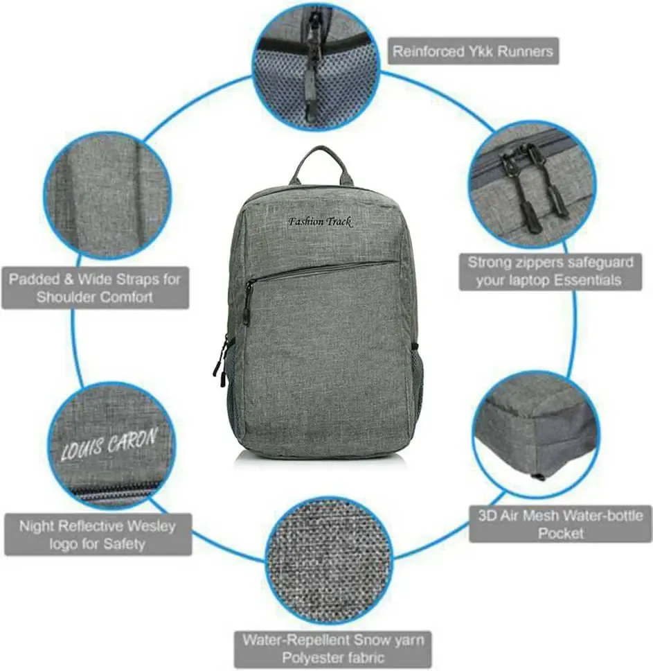 Fashion Track 15.6 inch  Backpack (grey)