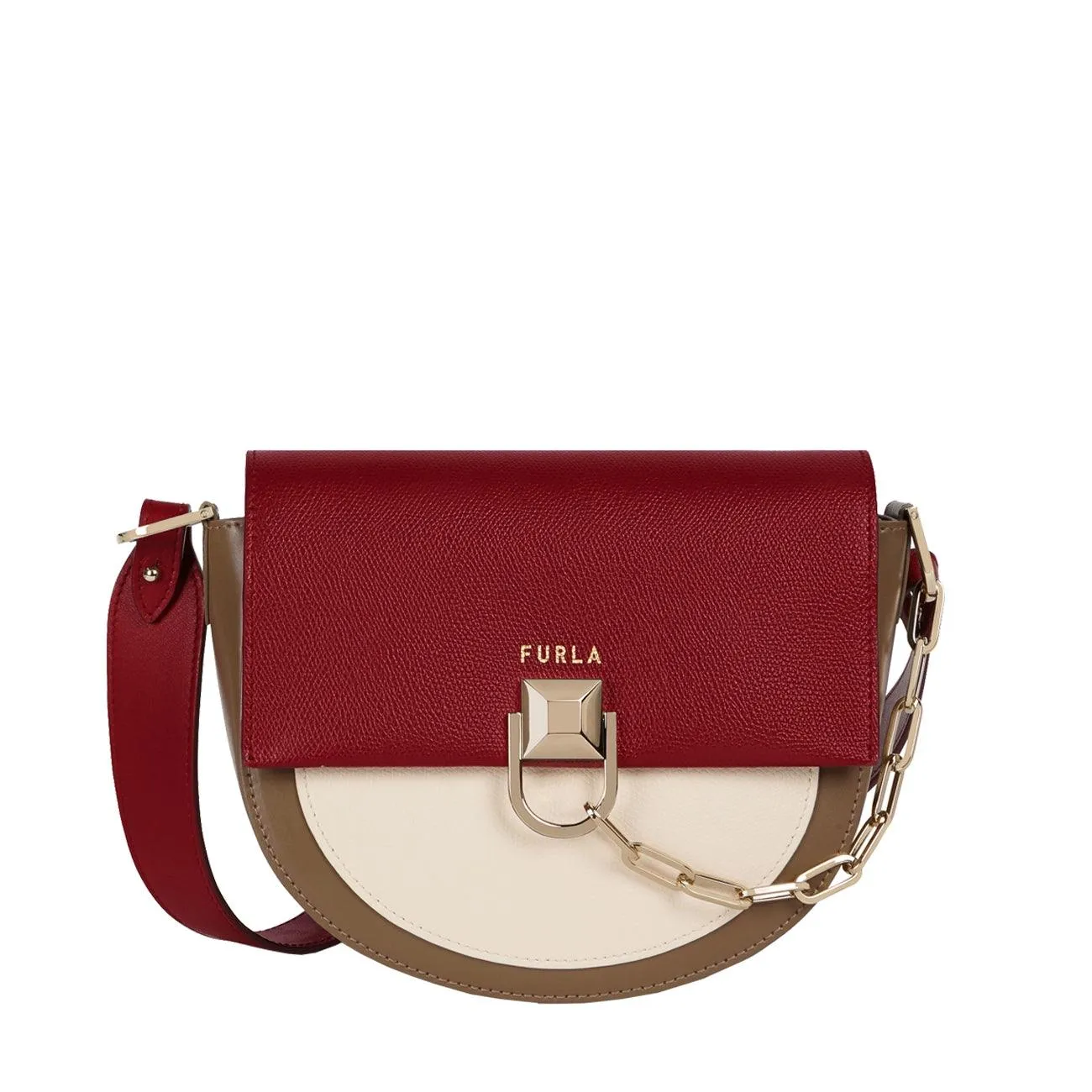 Furla Miss Mimi Mini  Crossbody - Ciliegia Pergamena Fango