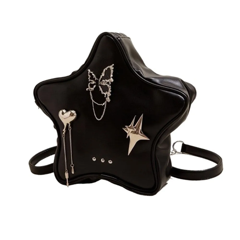 Grunge Star-Shaped Mini Backpack