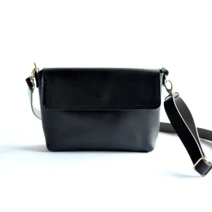 HARLOW Crossbody Clutch - Black Leather