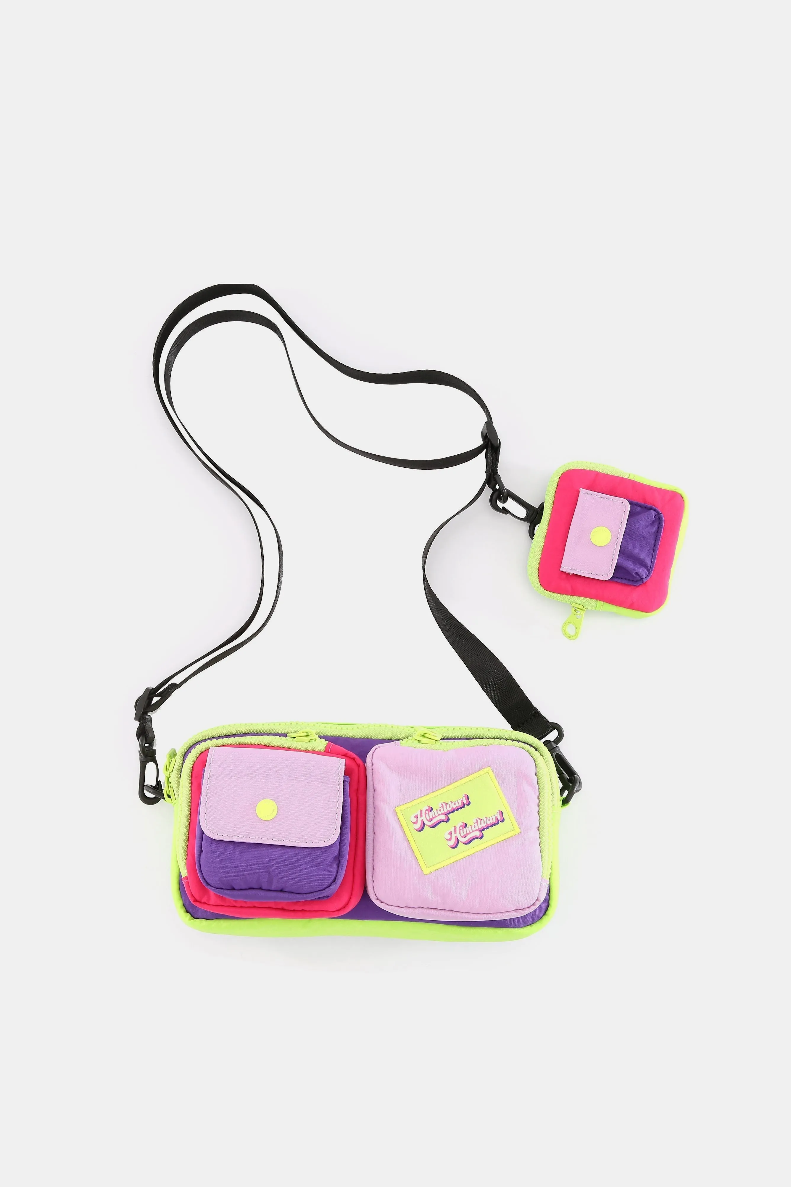 Himawari Removable Strap Nylon Crossbody Bag with EarPods Bag