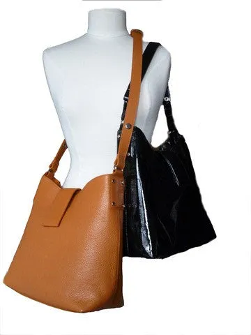 Hobo Crossbody Bag Patent Leather