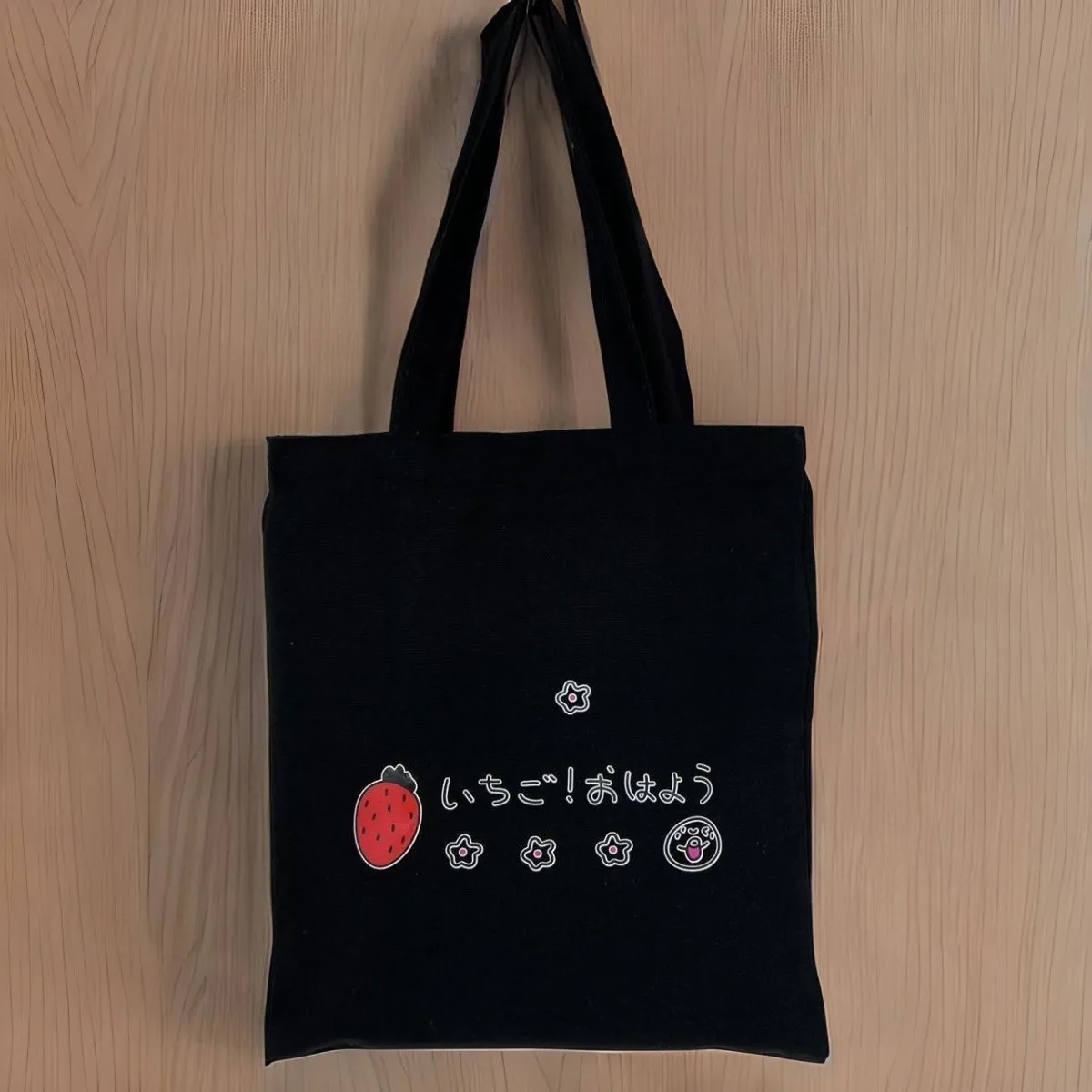 Japanese Cute Canvas Strawberry Tote Bag