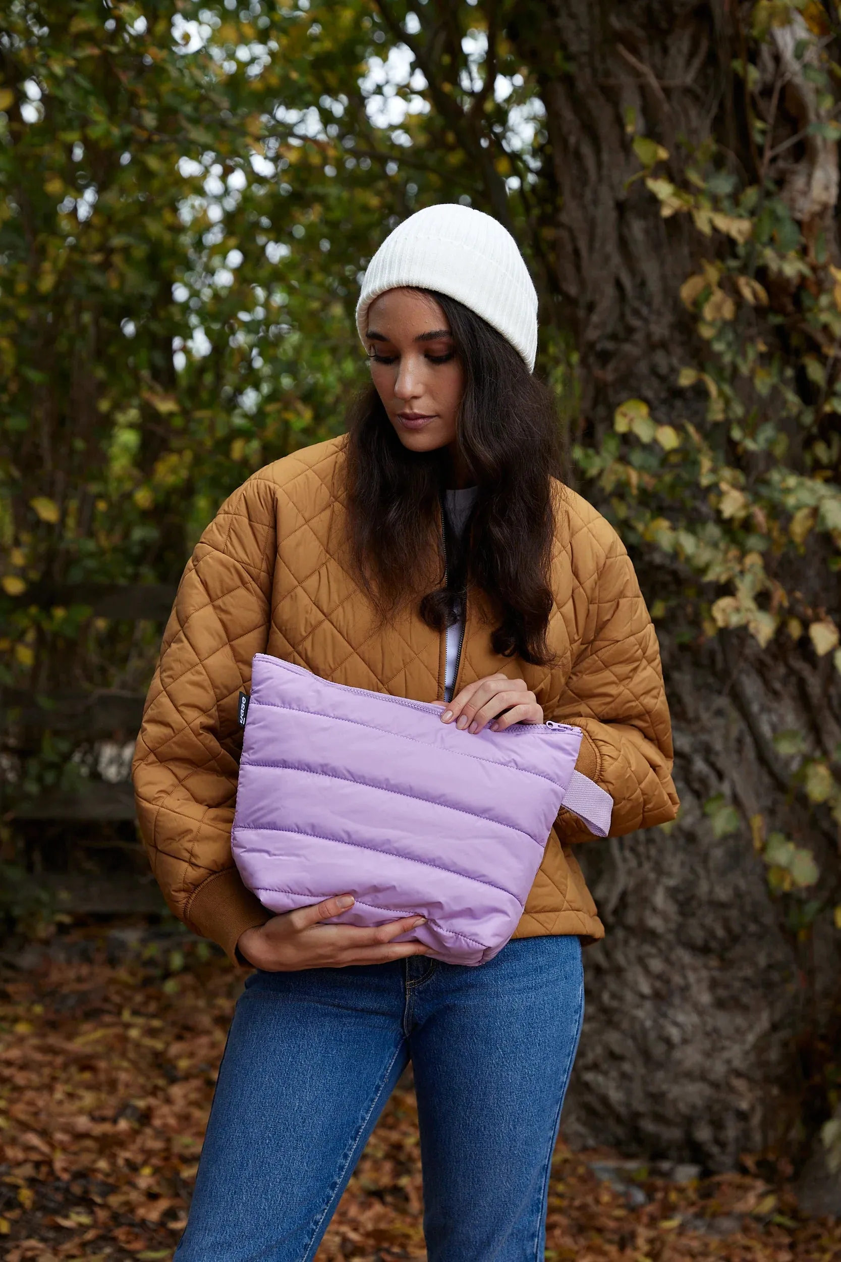 Large Cloud Lilac Stash Clutch