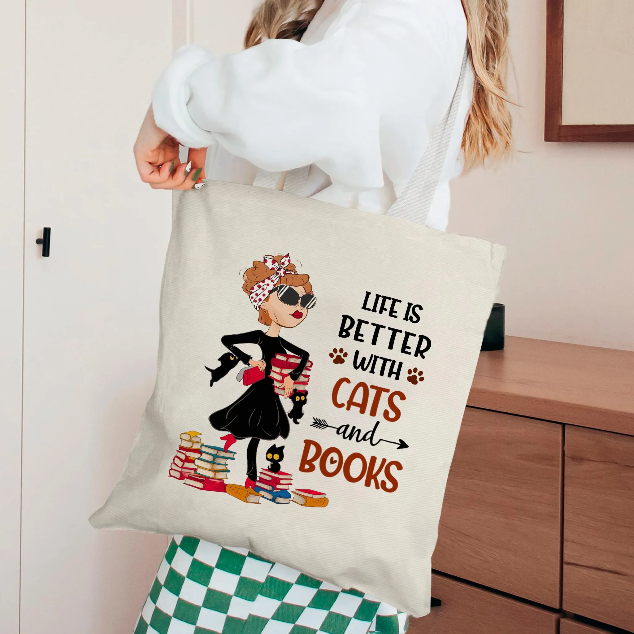 Life Is Better With Cats And Books Book Lovers Gift TBW475